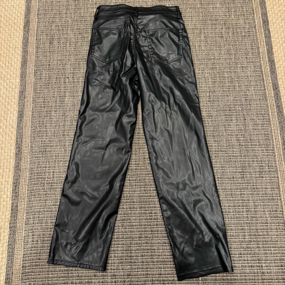 H&M Divided Black Faux Leather Pants
